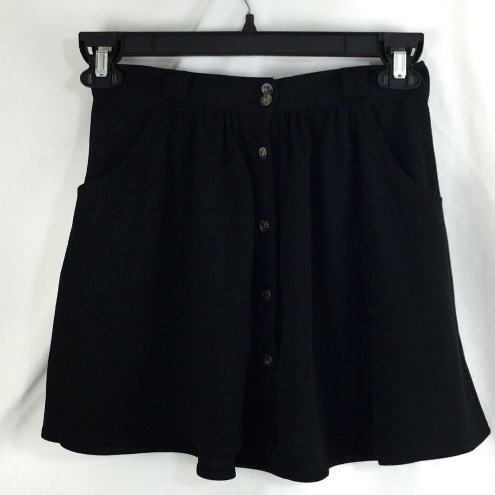 TOBI Divine Love Skirt Black Size Small S Button Front